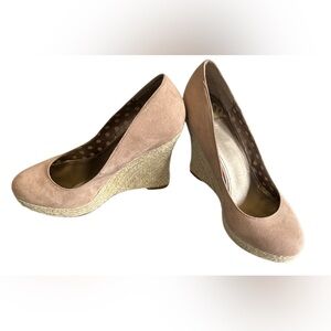 Fergalocius Women's Tan Wedge Shoes